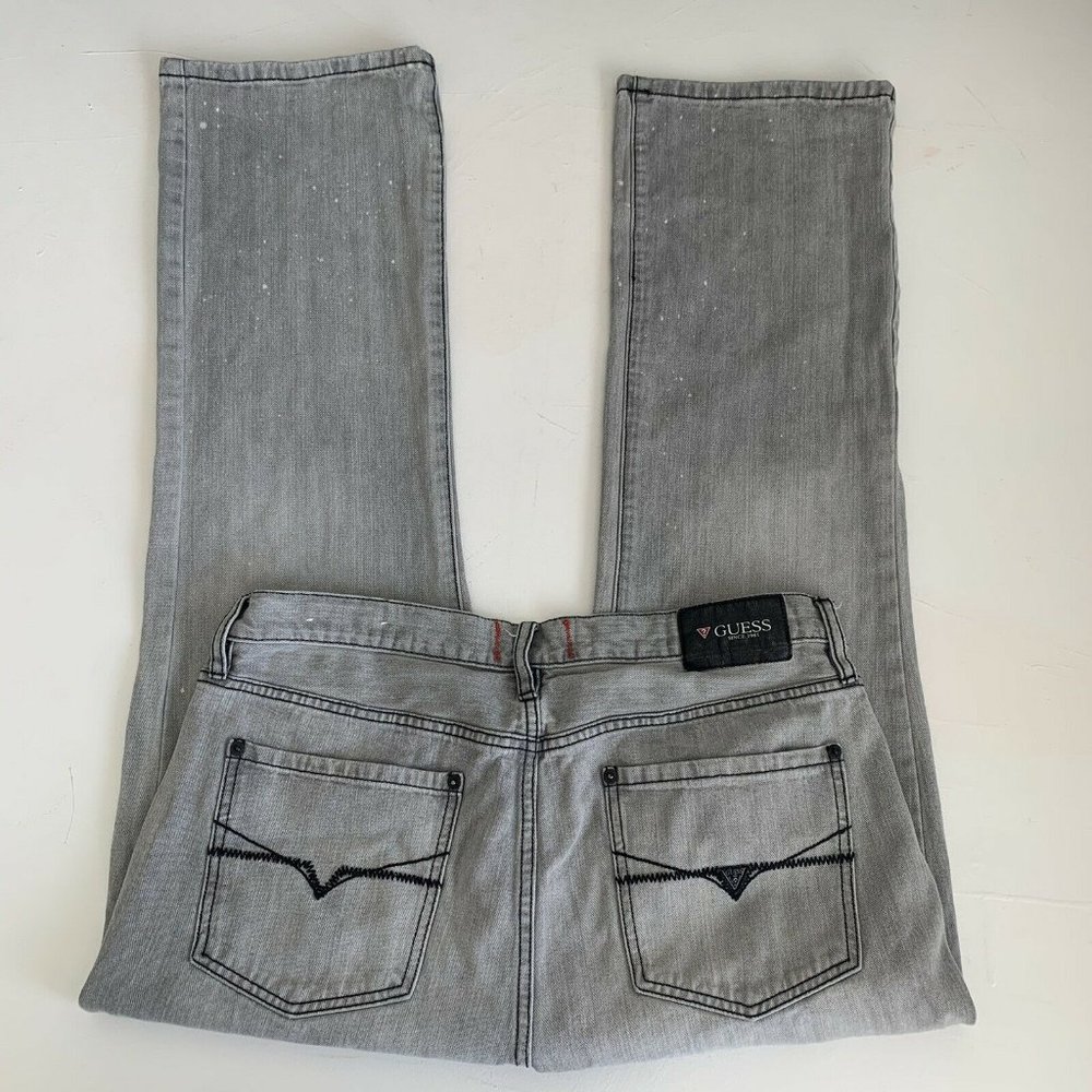 Guess Regular Straight Crescent Fit DISTRESS JEANS